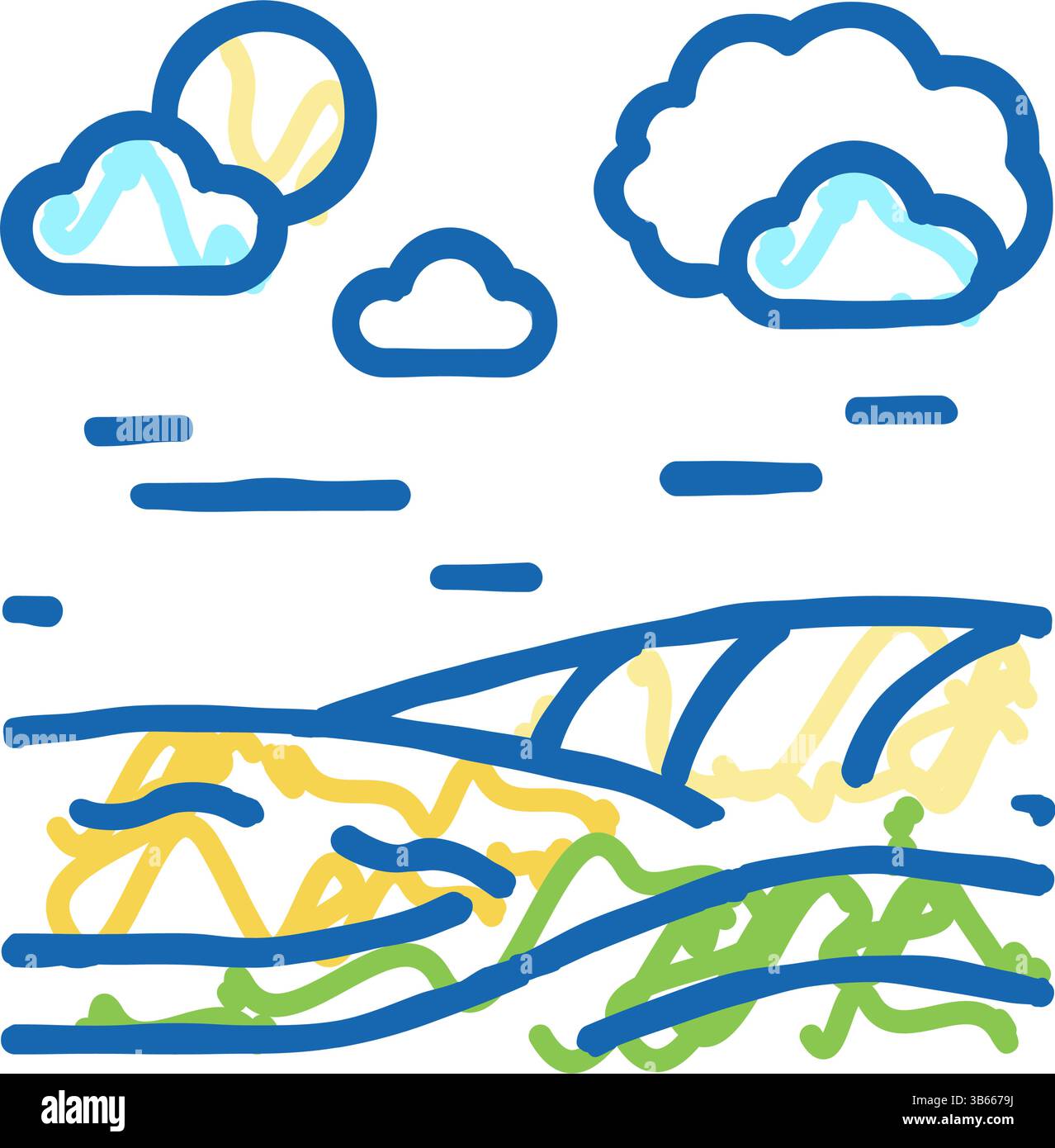meadow land icon doodle illustration Stock Vector Image & Art - Alamy