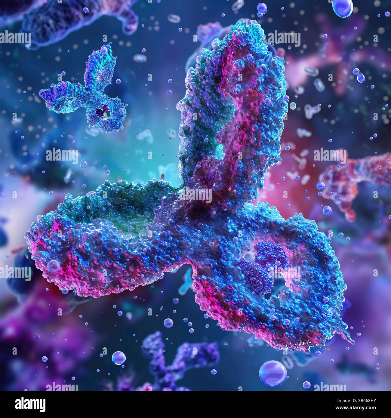 Illustration of human antibodies Stock Photo - Alamy