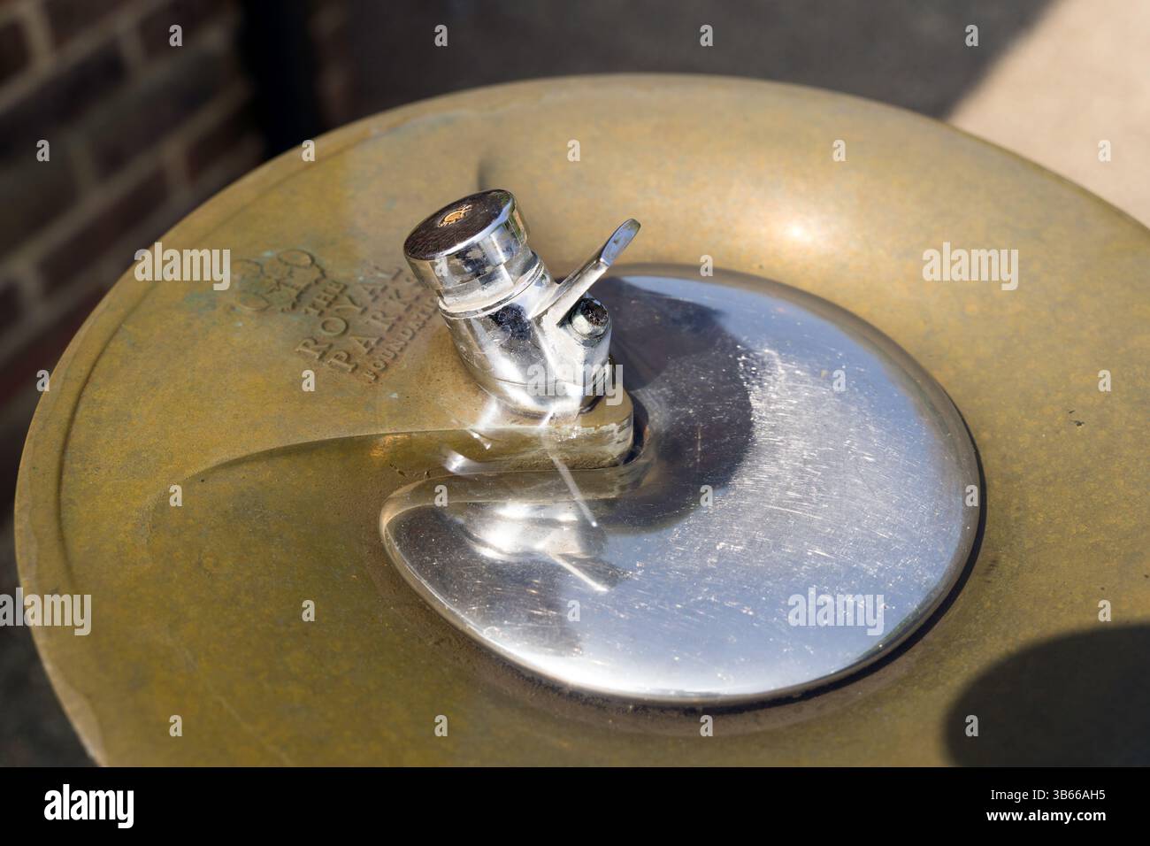 round drinking water fountain at Royal Greenwich park London UK Stock Photo