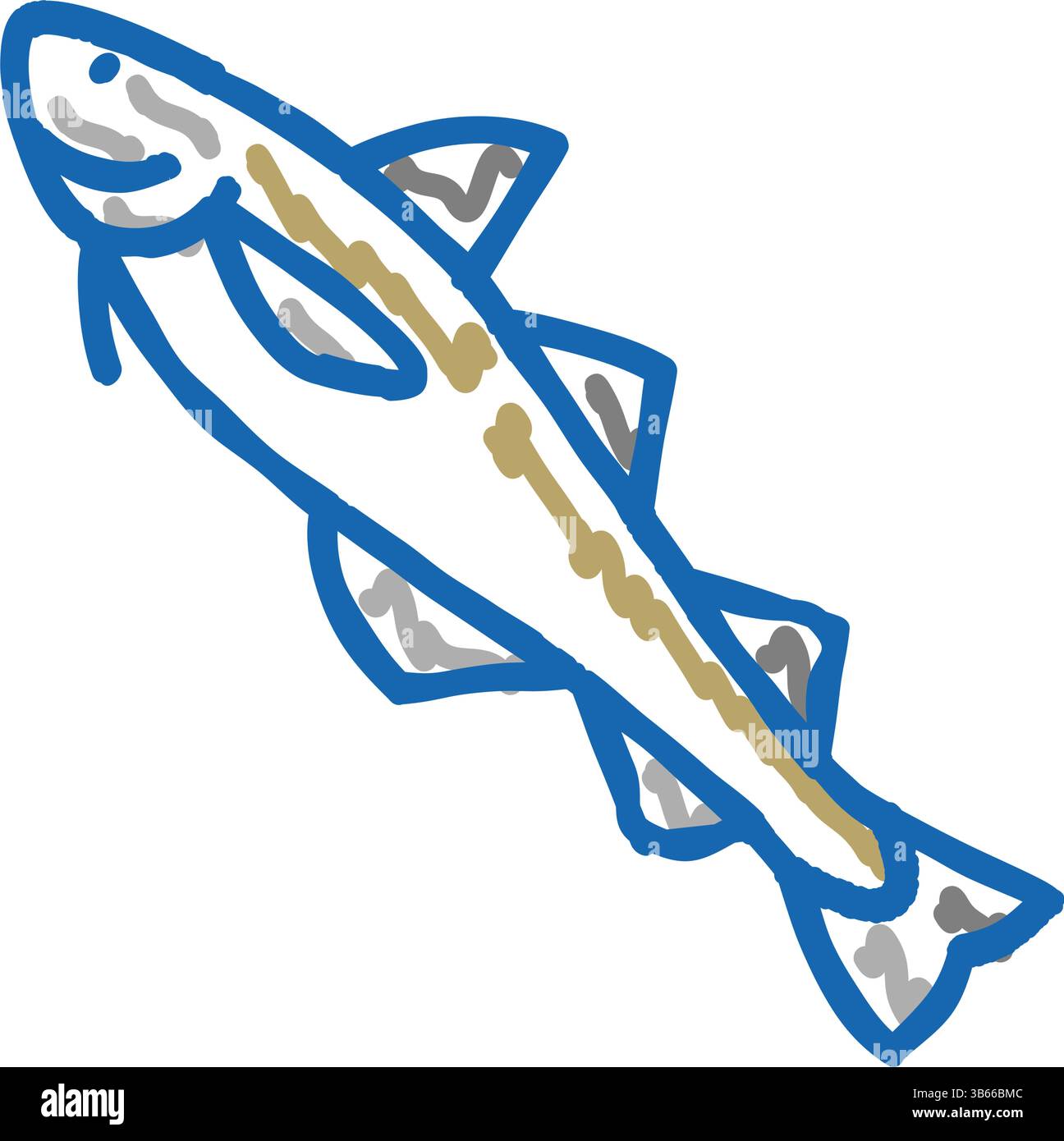 alaska pollock icon doodle illustration Stock Vector Image & Art - Alamy