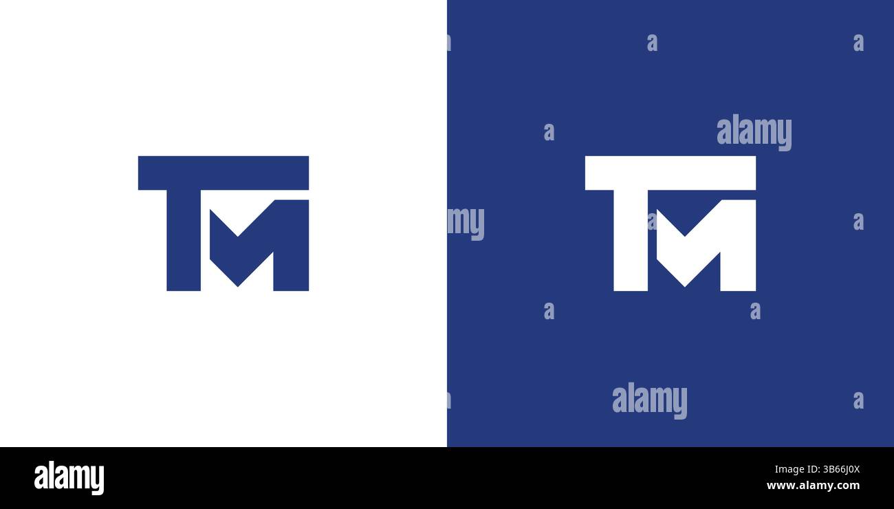 Modern and strong  TM  logo design Stock Vector