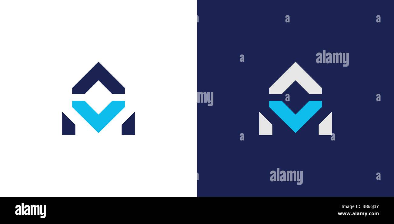 Modern and strong  MO  logo design Stock Vector
