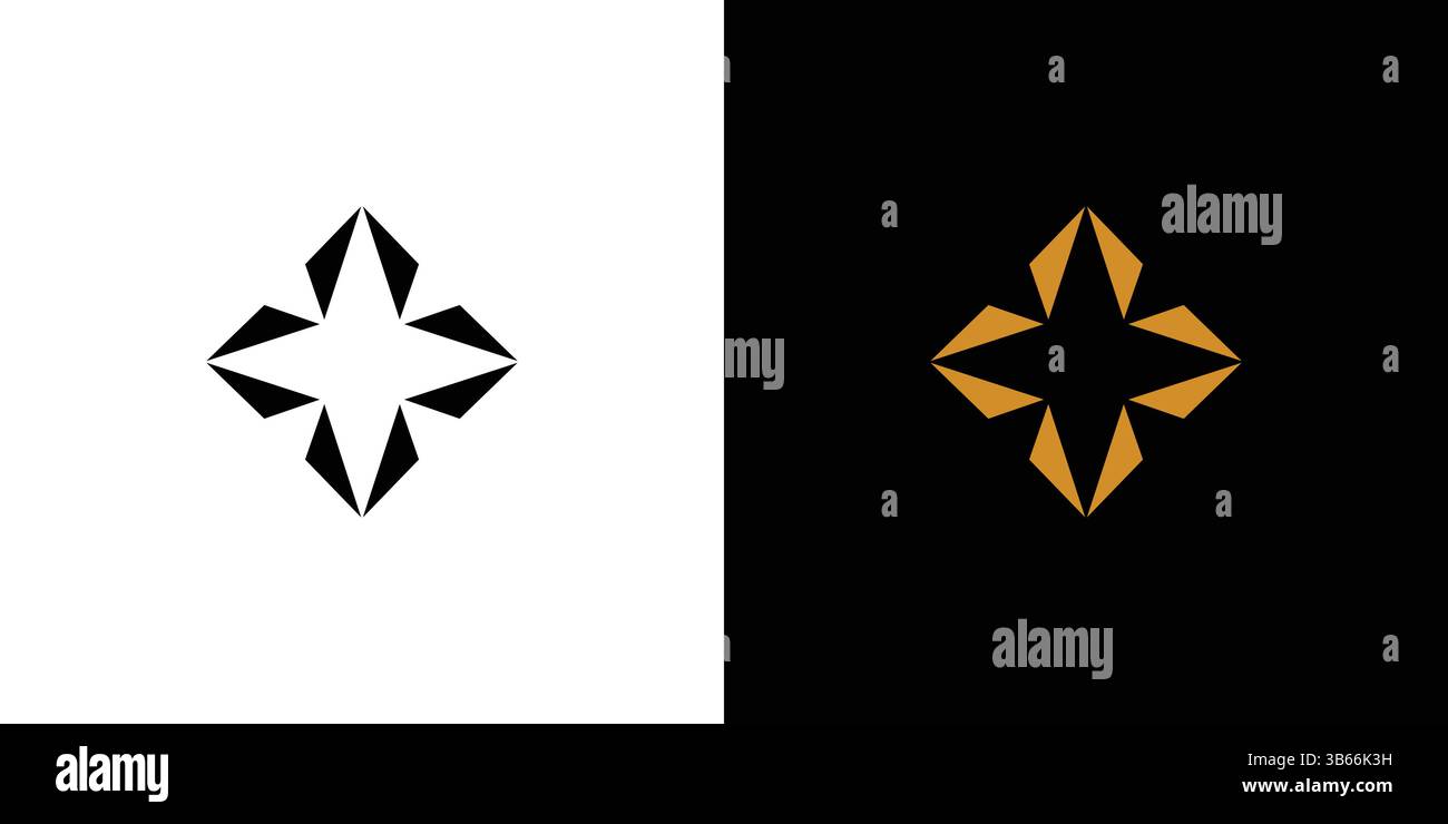 Modern and elegant star logo design Stock Vector