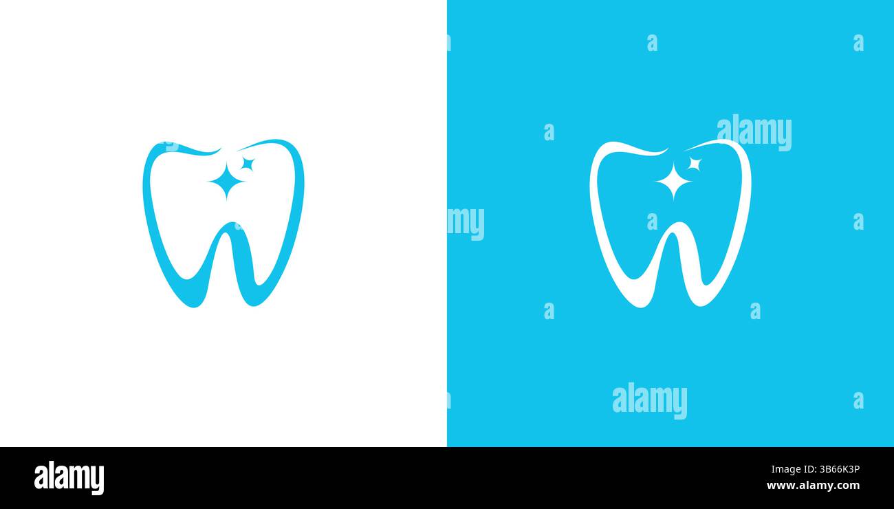 Modern and professional dental logo design Stock Vector