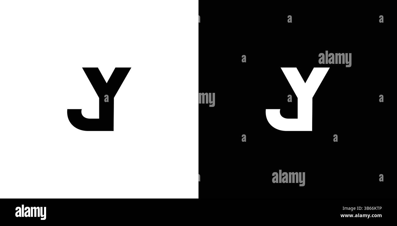 Modern and unique JY  logo design Stock Vector