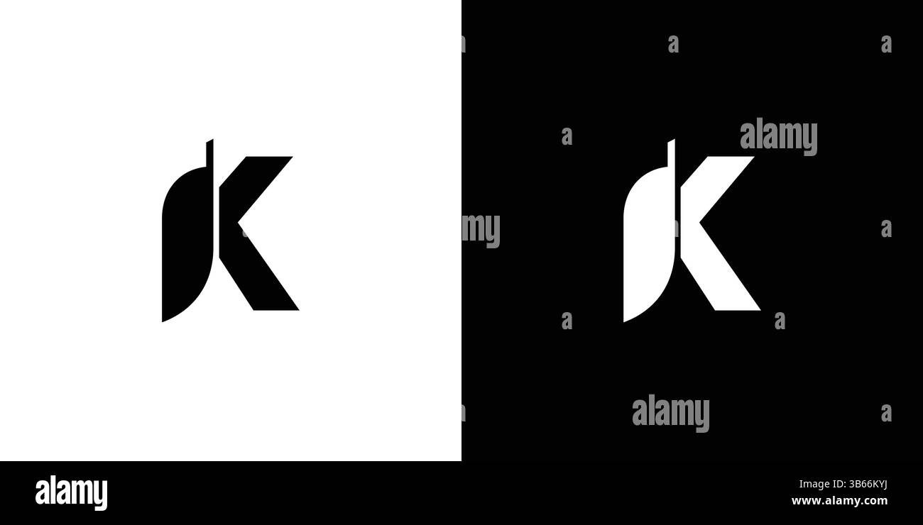 Unique and modern initial K knife logo design Stock Vector