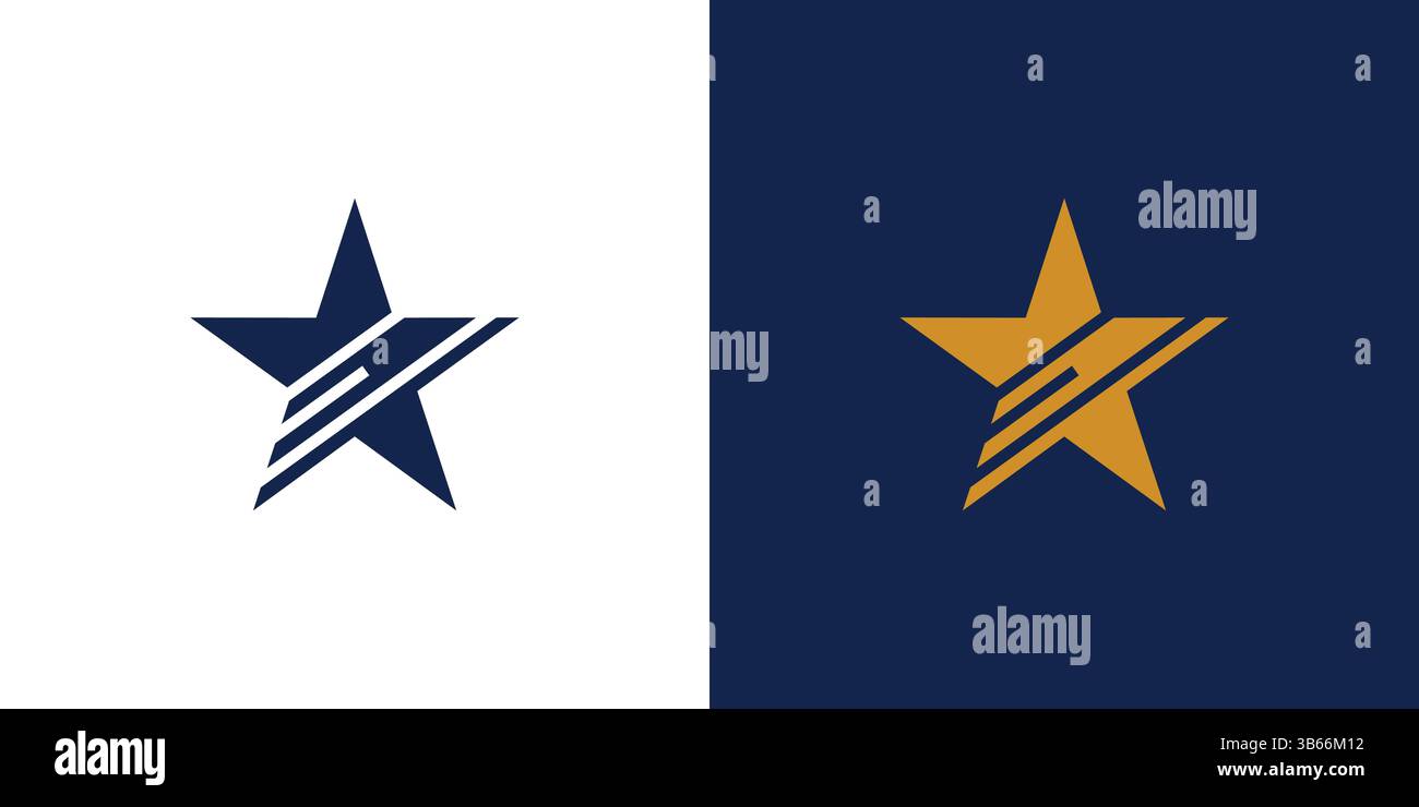 Unique and modern star logo design Stock Vector