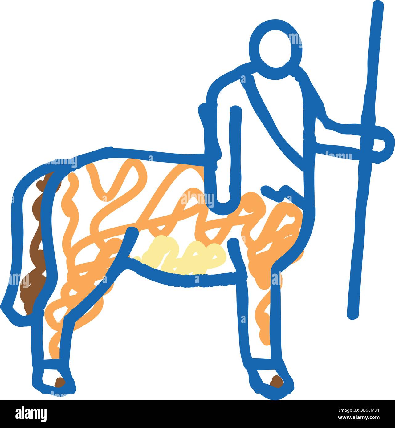 centaur ancient greece icon doodle illustration Stock Vector Image ...