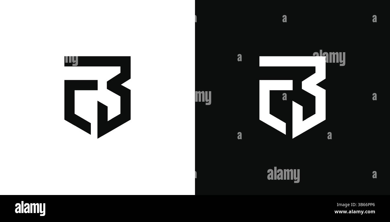 Strong and modern EB Shield logo design Stock Vector
