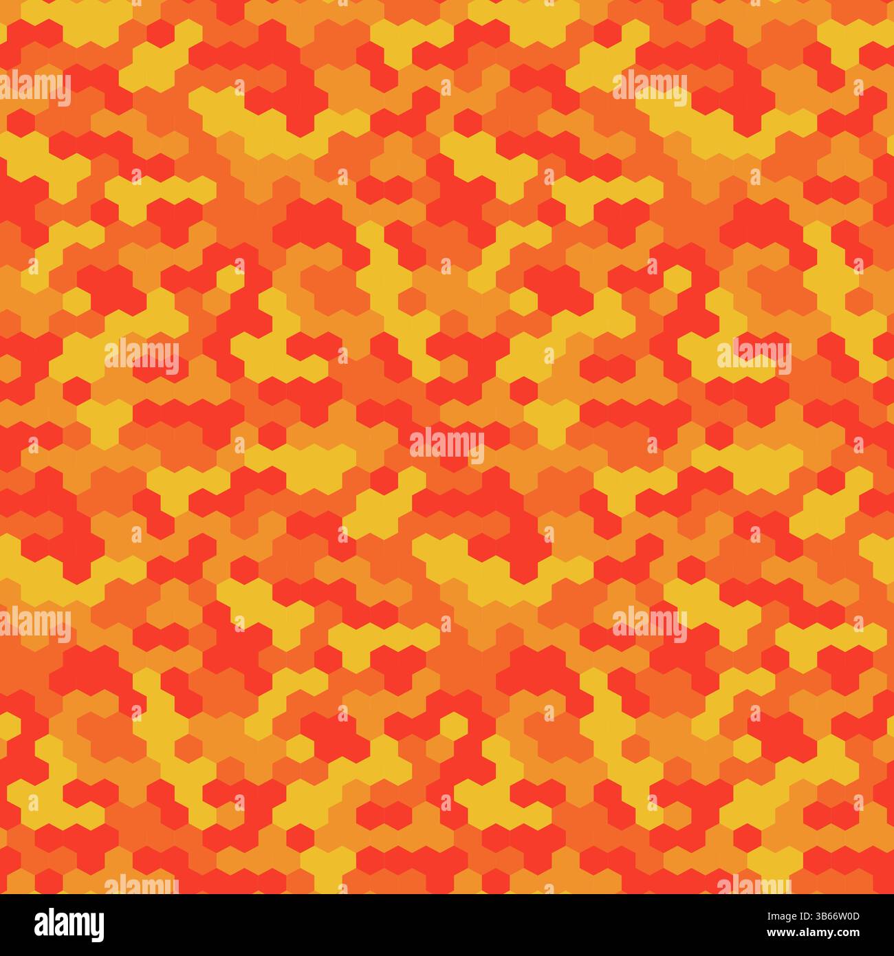 Orange seamless pattern vector hexagons of geometric shapes Stock Vector