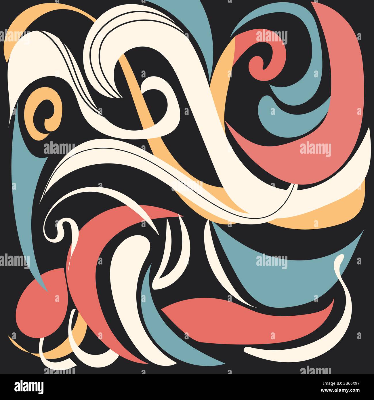 Batik abstract illustration vector flat, maori traditional modern ...