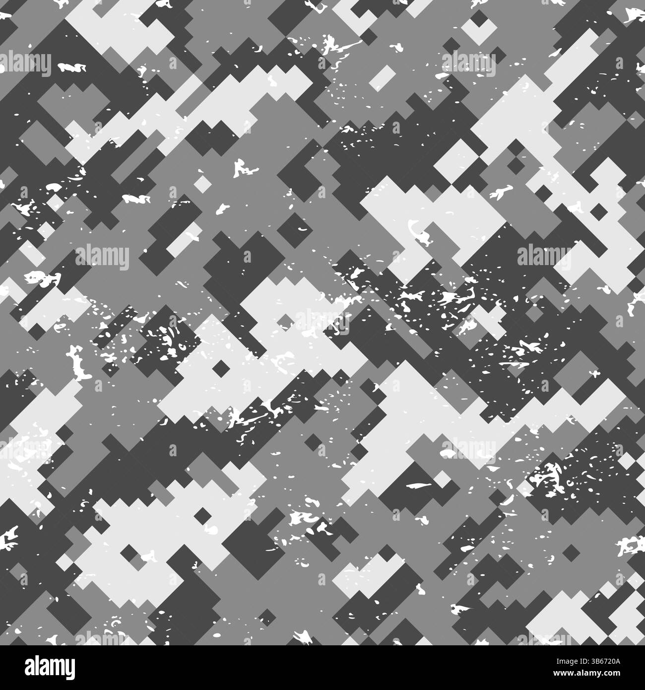 Pixel camouflage grunge eamless pattern Stock Vector