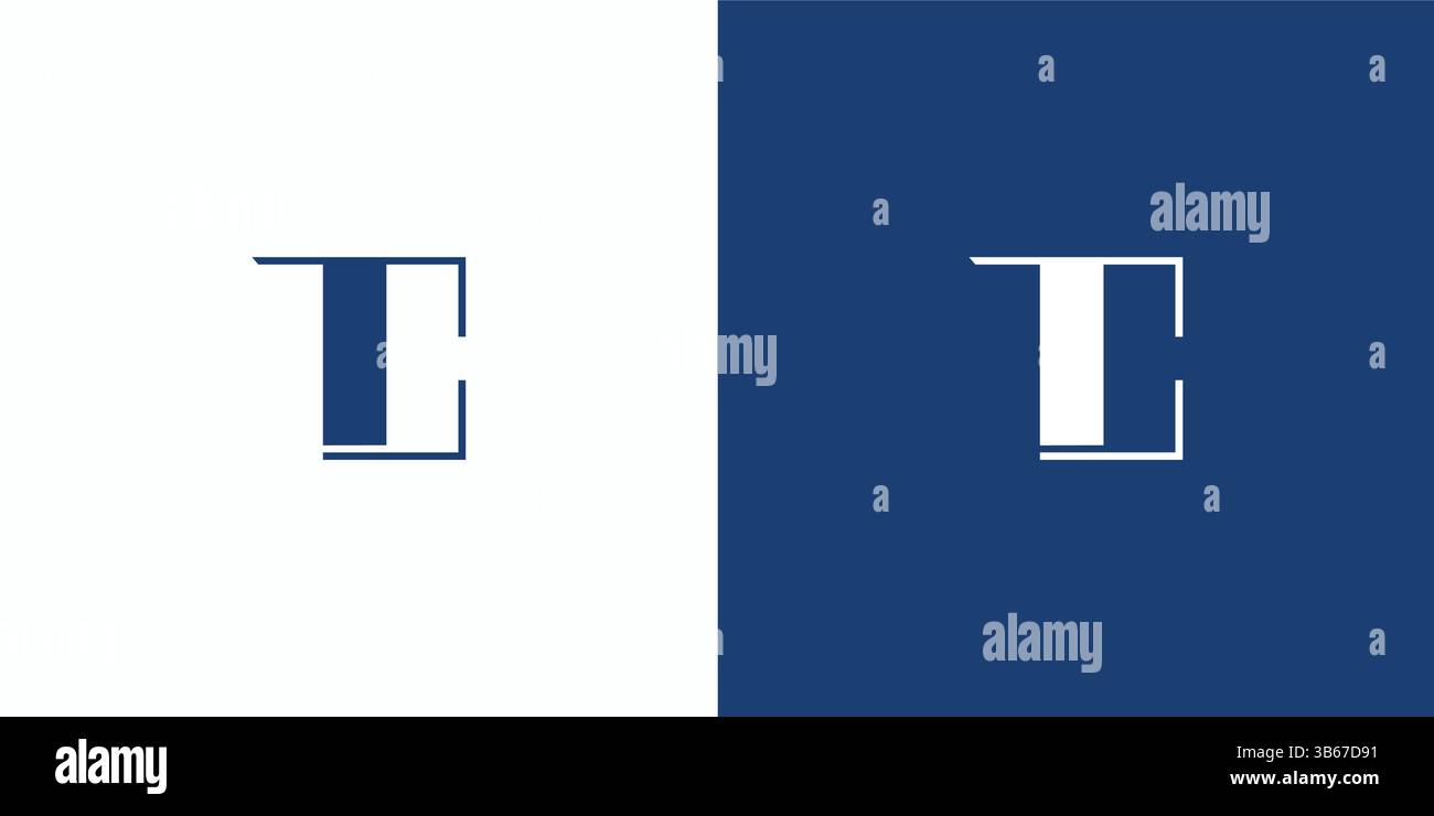 Unique and modern TC initials logo design Stock Vector