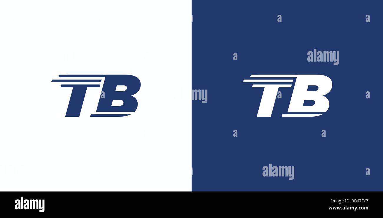 modern and professional TB fast logo design Stock Vector