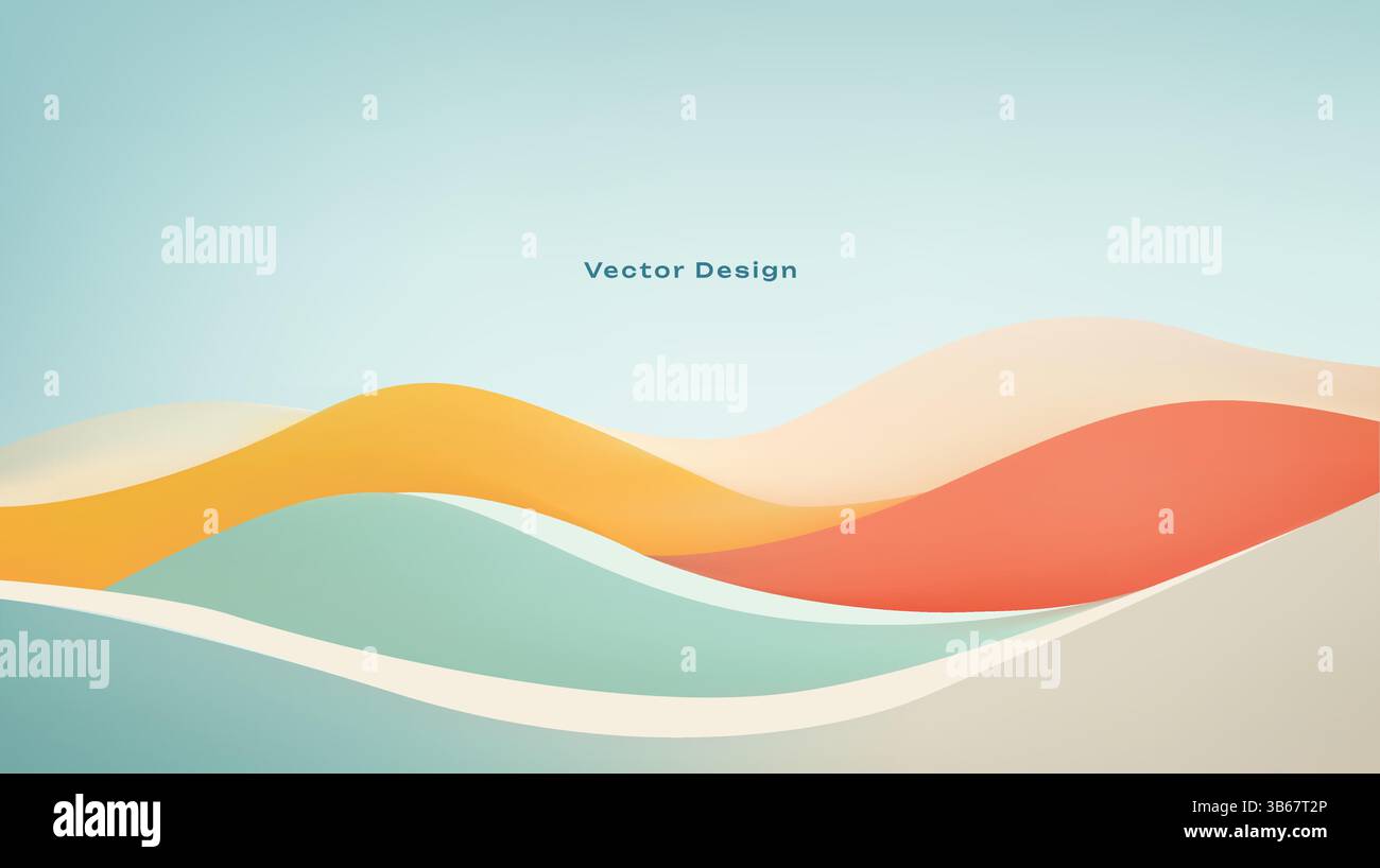 An Elegant Abstract Wavy Background Ideal for Modern Design Projects and Applications Stock Vector