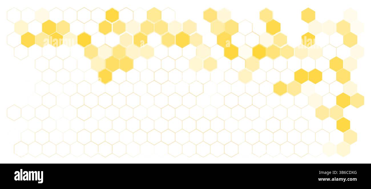 Hexagon pattern vector background, abstract medical science molecule chemistry geometric pattern honeycomb Stock Vector
