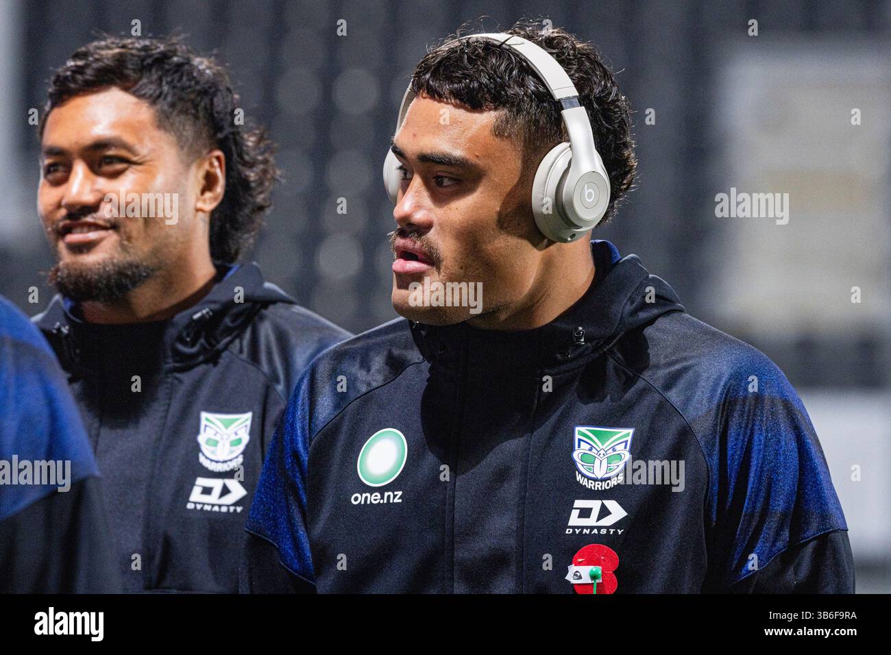 Christchurch, NEW ZEALAND - April 25 : Warriors player Leka Halasima ...