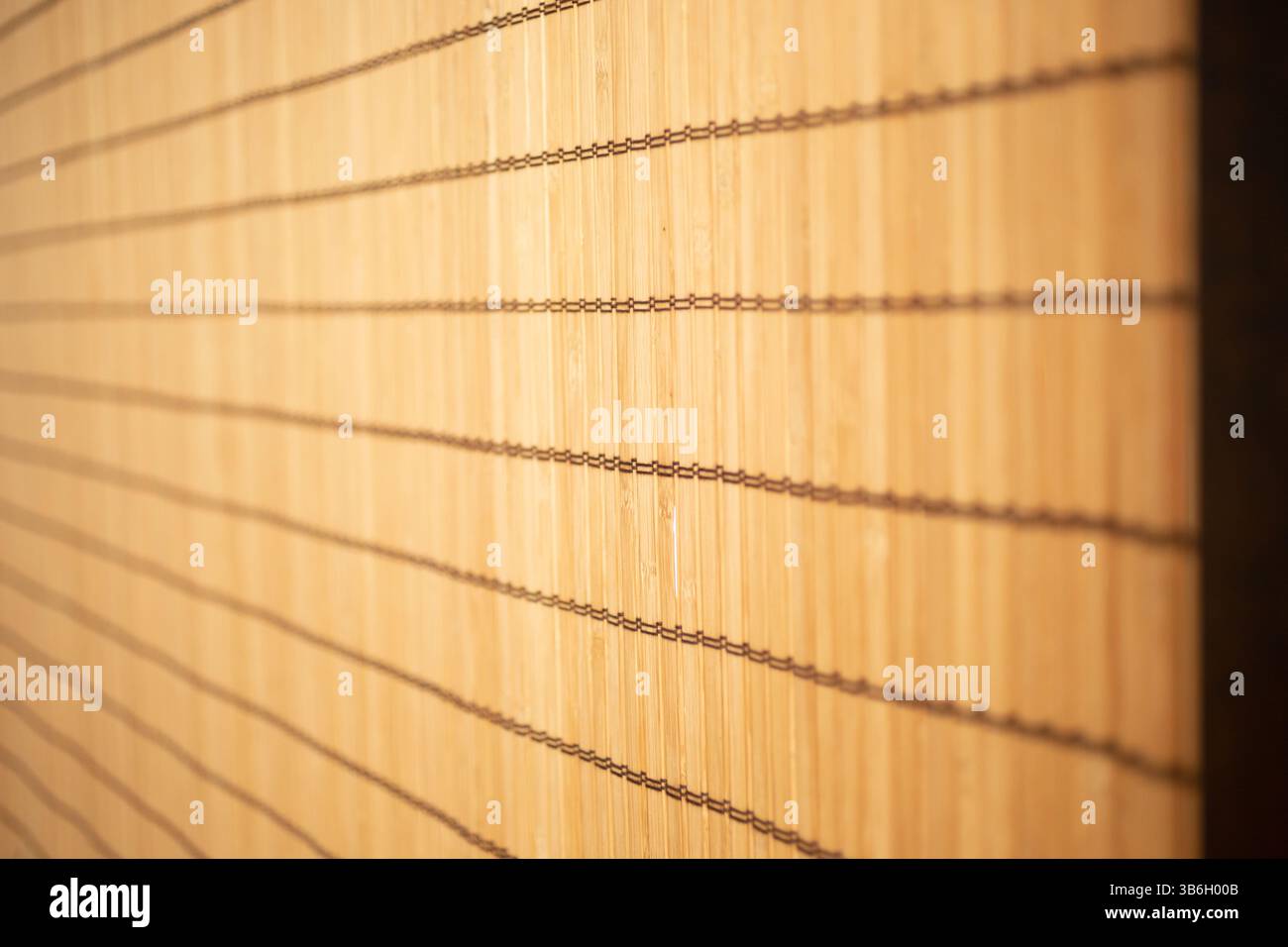 A view of bamboo material as a background. Stock Photo
