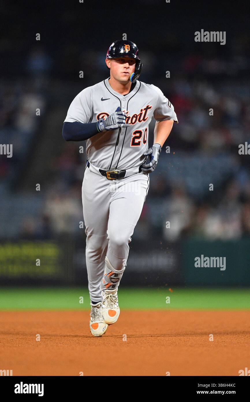 ANAHEIM, CA - MAY 03: Detroit Tigers first baseman Spencer Torkelson ...