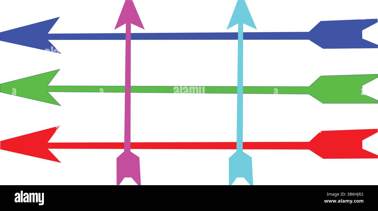 Alignment Arrows Vector Alignment metaphor Stock Vector Images - Alamy