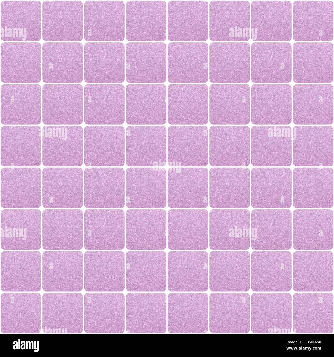 abstract seamless tiled pattern: violet glitter rounded squares against white background Stock Photo