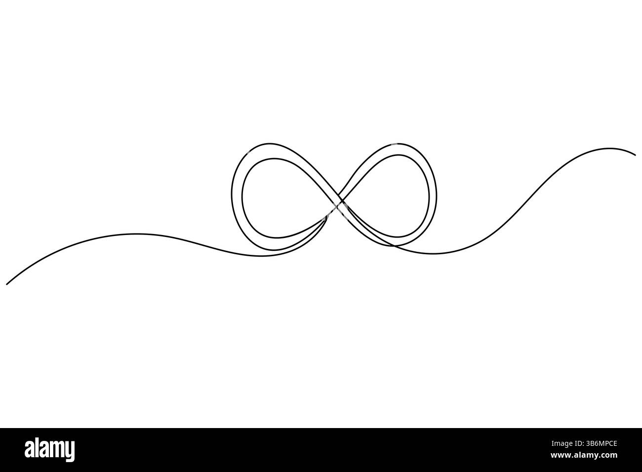 Infinity symbol continuous one line drawing and minimalist style ...