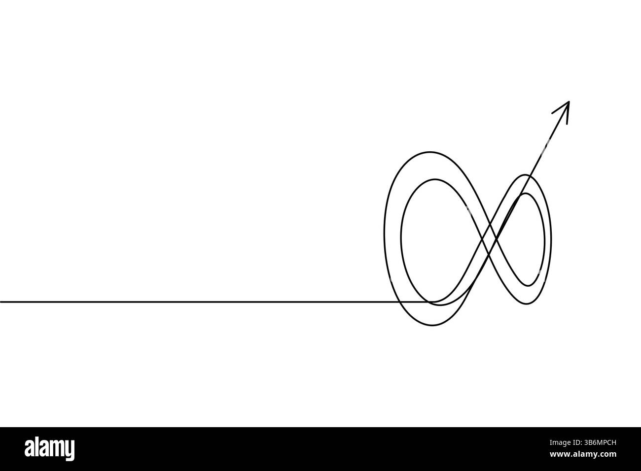 Infinity symbol continuous one line drawing and minimalist style ...