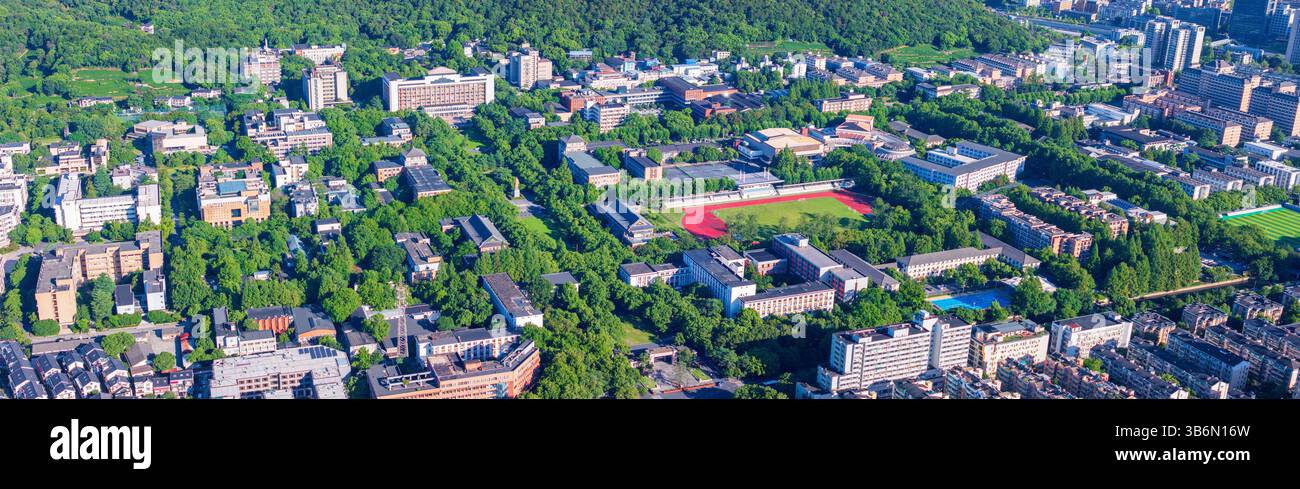 Aerial View Of Yuquan Campus Of Zhejiang University China Stock Photo