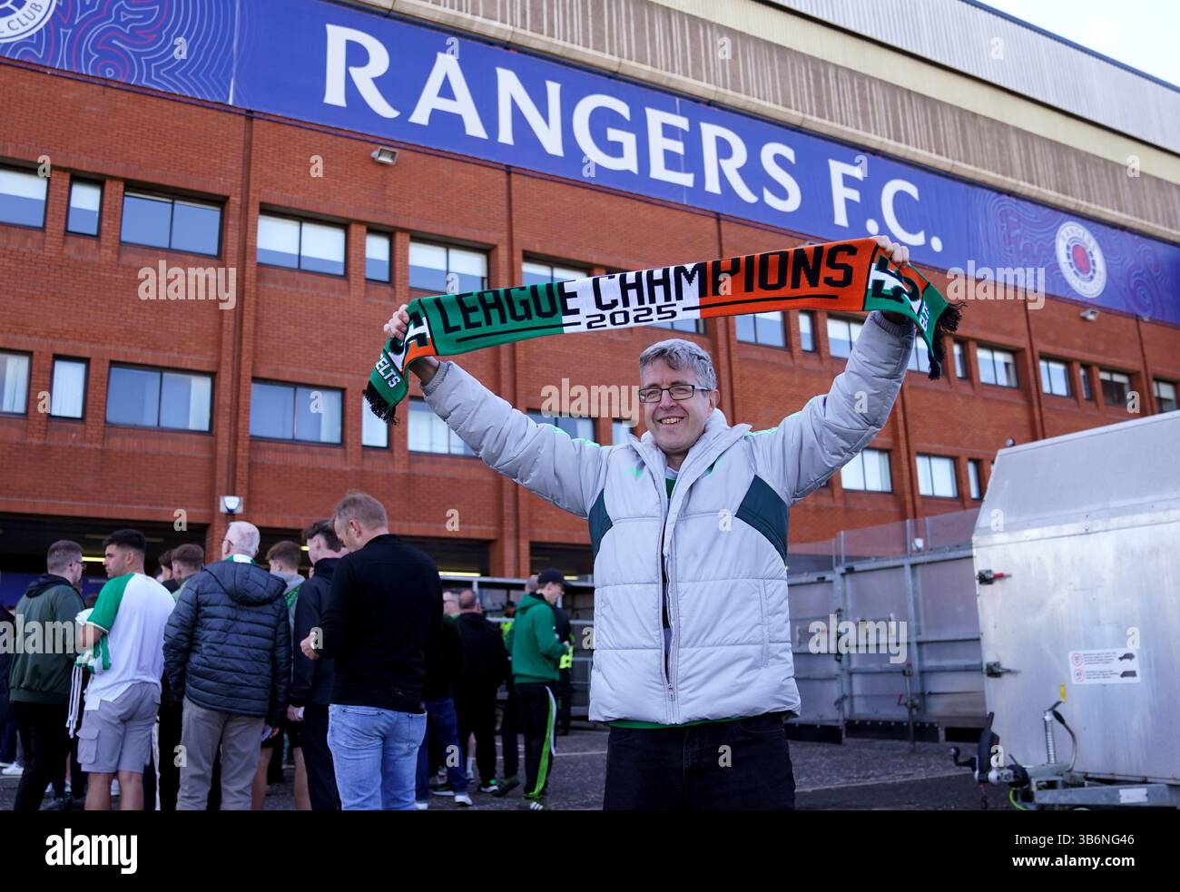 Celtic fans arriving early before the William Hill Premiership match at ...