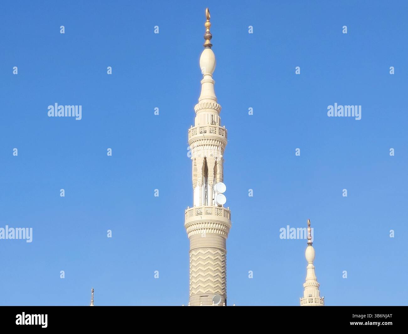 The exterior and the domes of The Prophet's Mosque or Al Masjid Al ...