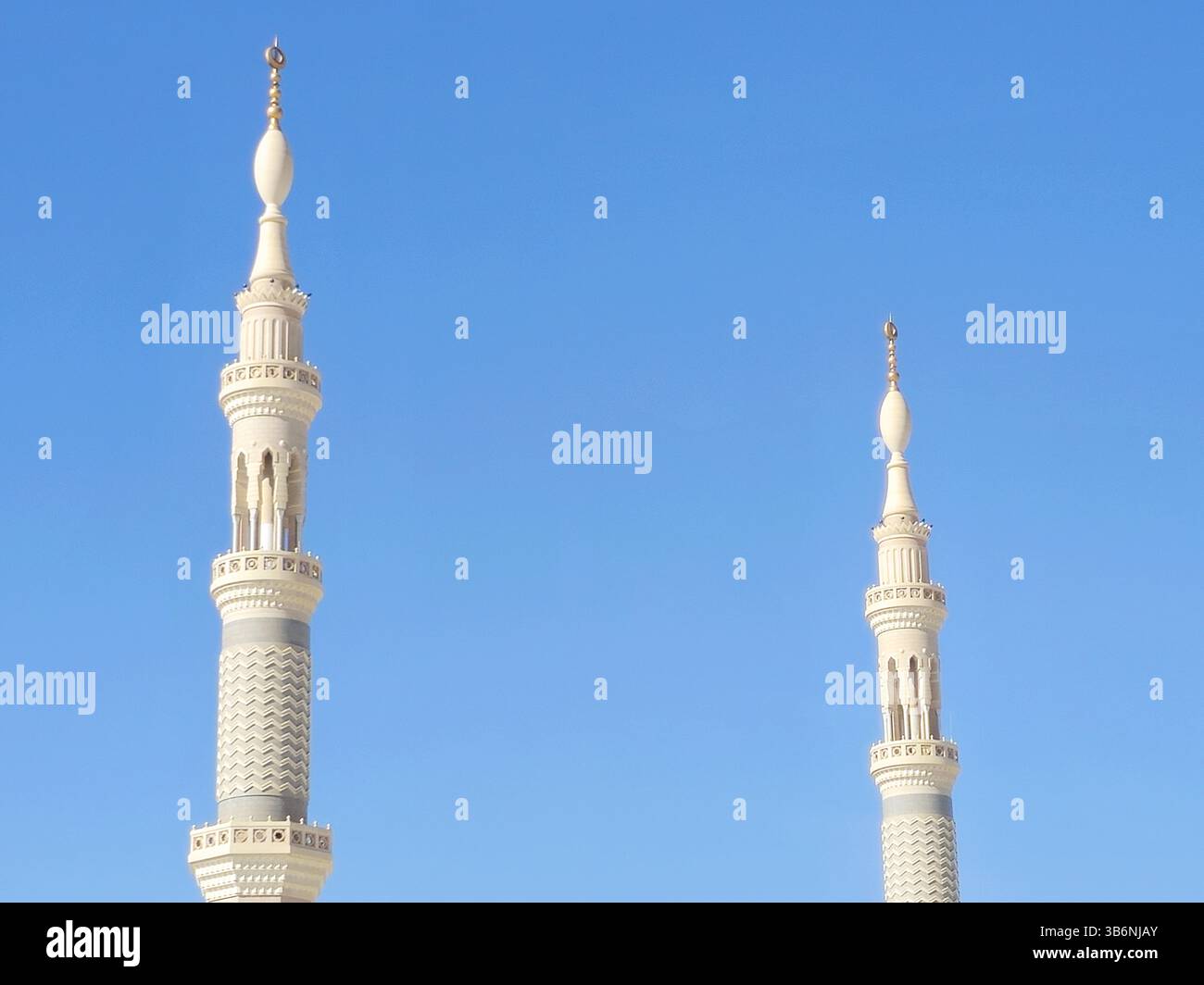 The exterior and the domes of The Prophet's Mosque or Al Masjid Al ...