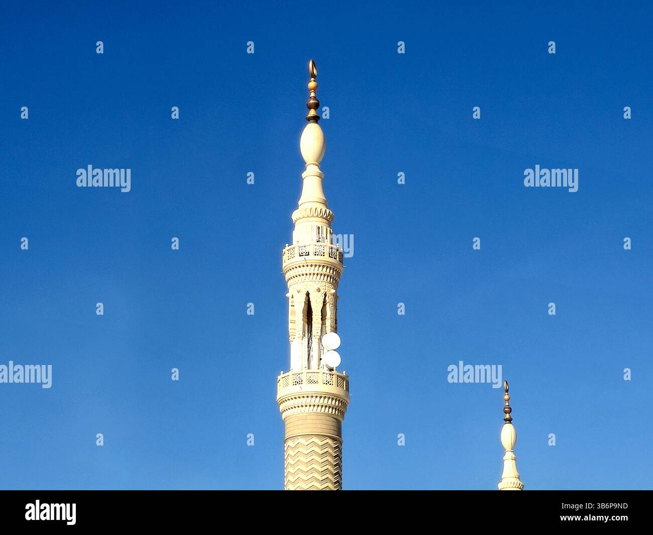 The exterior and the domes of The Prophet's Mosque or Al Masjid Al ...