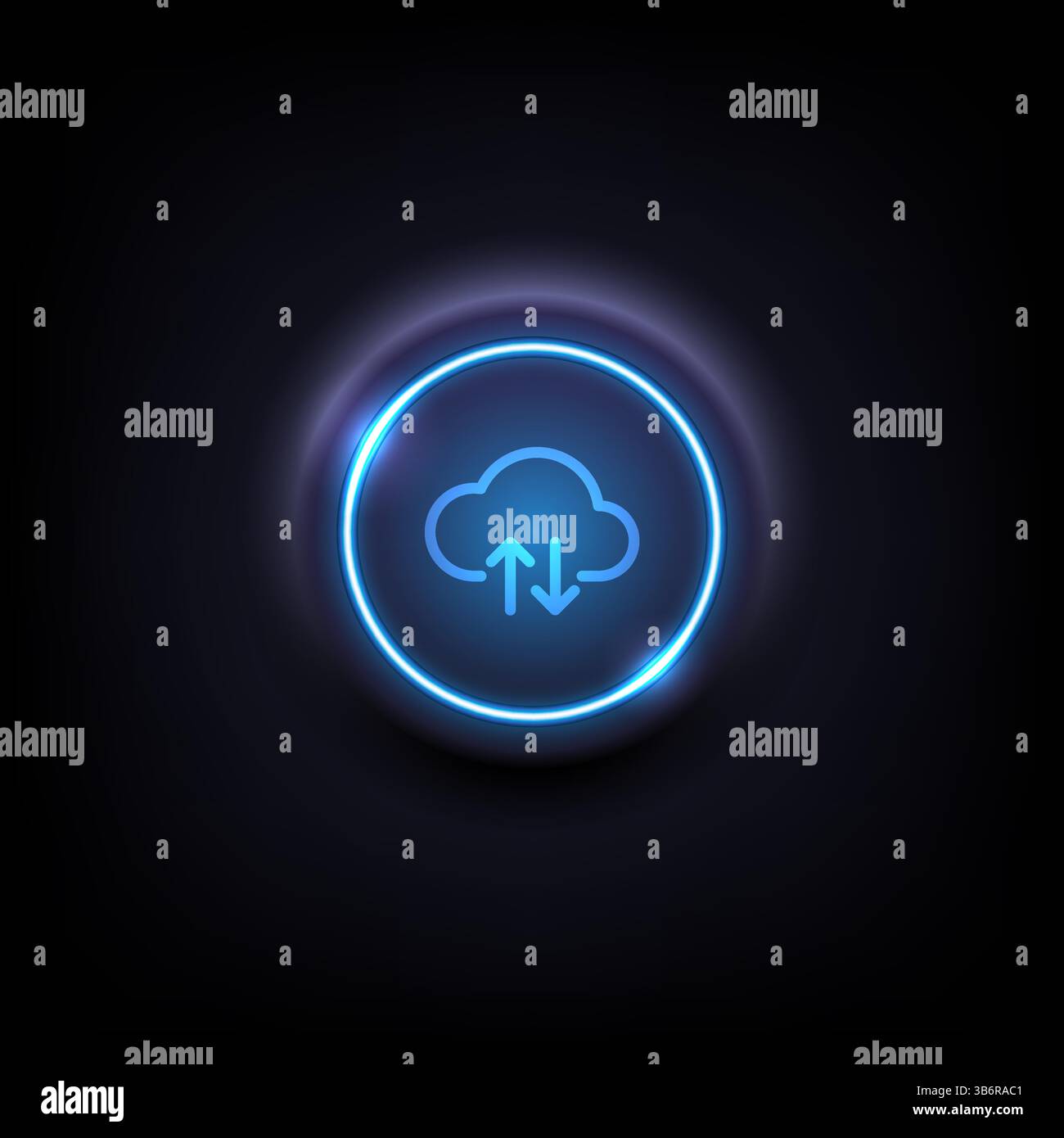 Cloud Computing technology storage cyber security technology, data server connection concept, Vector and Illustration Stock Vector