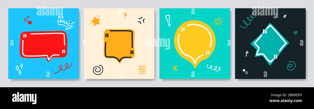 Vector illustration. Minimalist banners set. Quote frames set. Citation ...