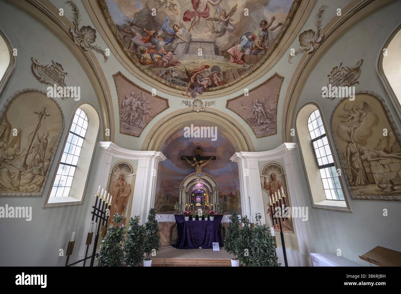 Chapel near the parish church of the Assumption of the Virgin Mary with ...