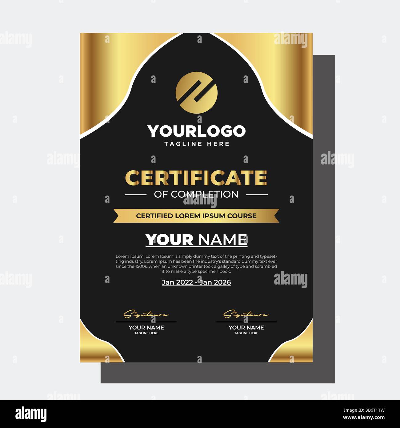 Printable certificate of achievement hi-res stock photography and ...