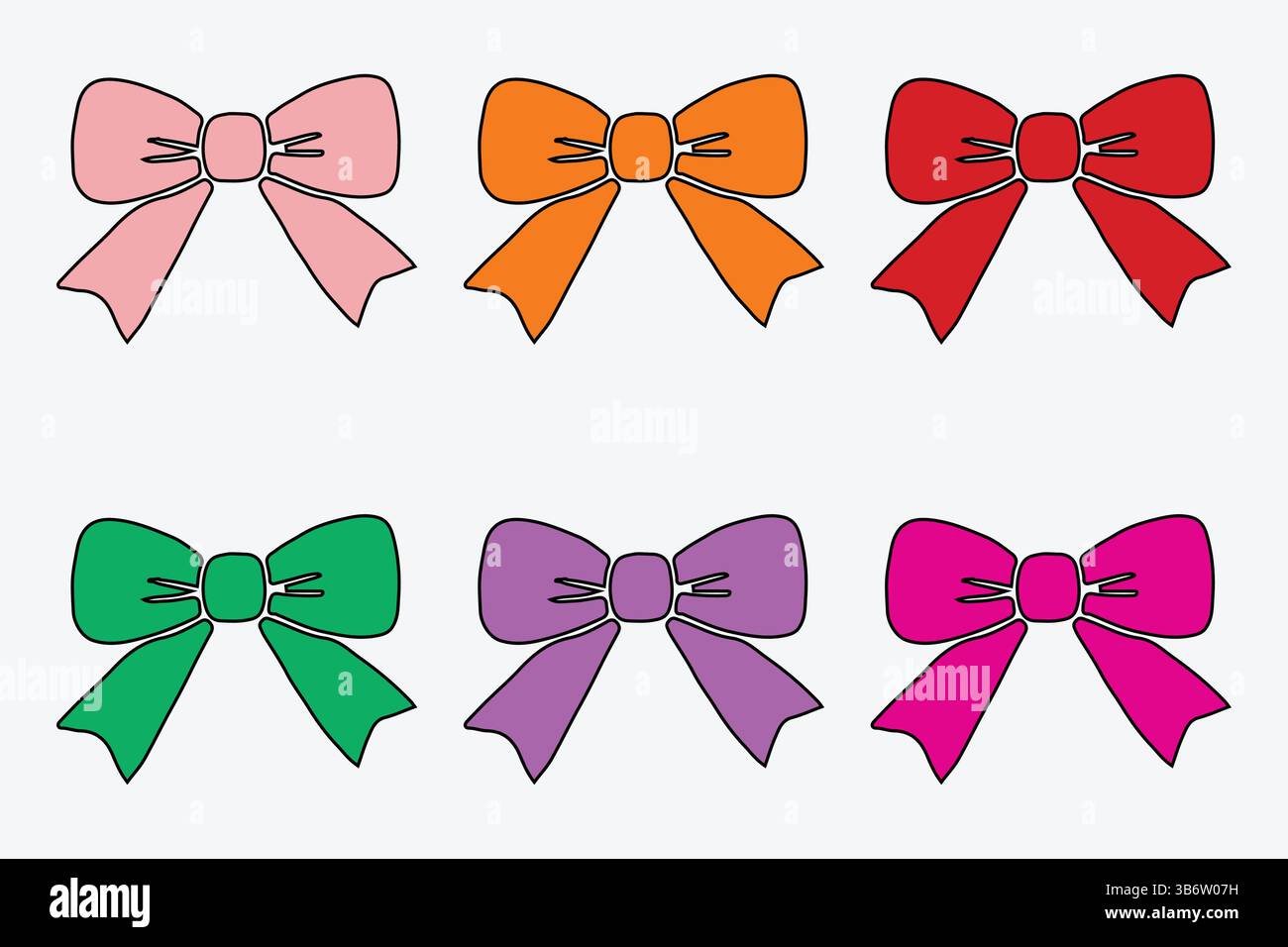 vibrant decorative ribbon vector collection on white background Stock Vector