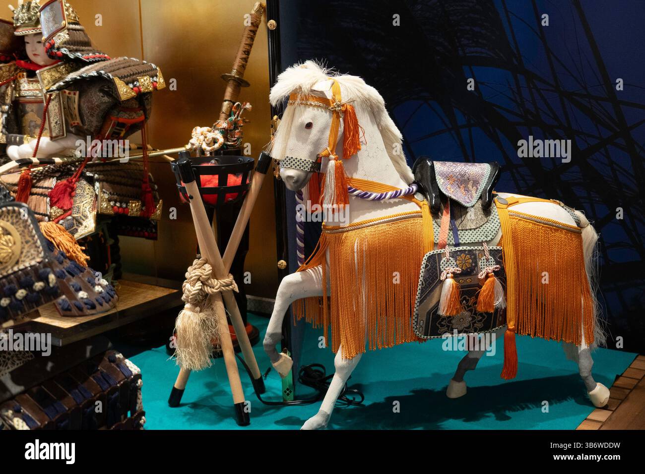 Samurai Warrior With Sword Riding Horse Designed Vector Image - View #2