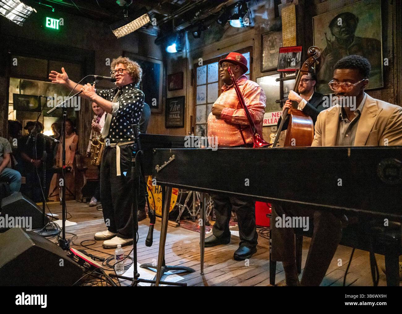 Ben Jaffe, left, Ronnel Johnson and Kyle Roussel perform with ...
