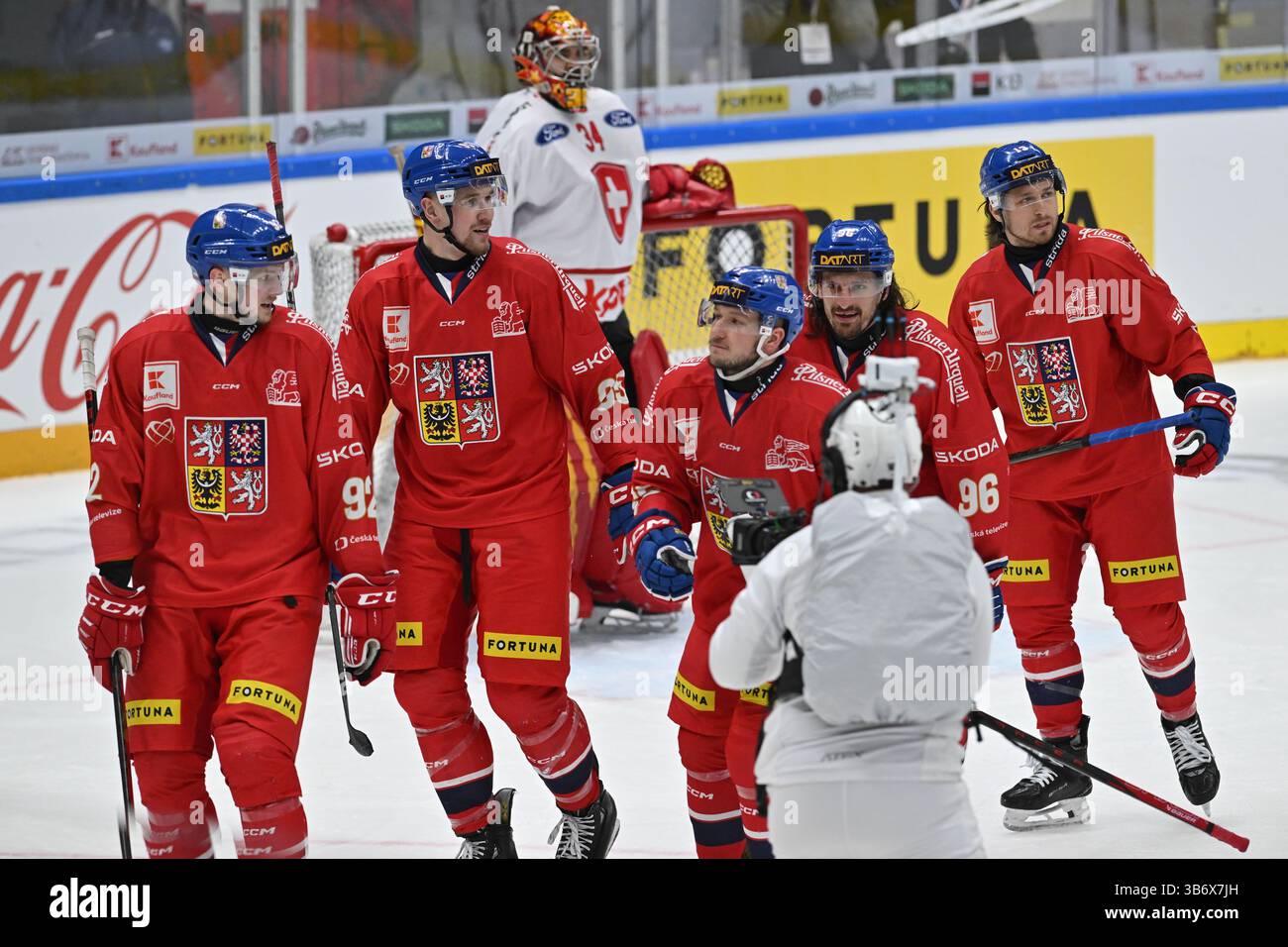 L-R Jachym Kondelik, Adam Klapka, Radek Kucerik, Daniel Vozenilek and ...