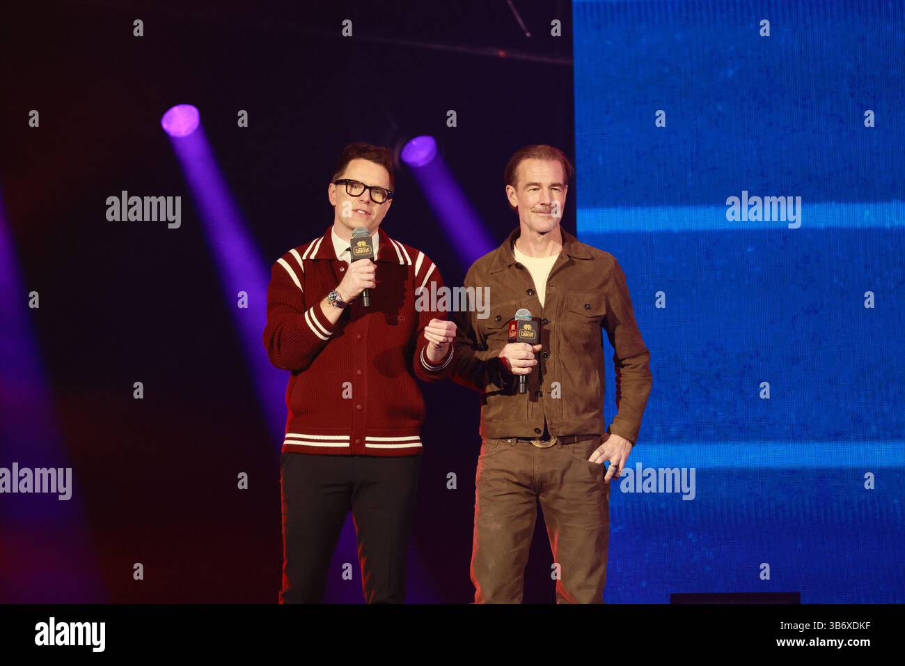 James Van Der Beek Bobby Bones, James Van der beek speak during the iHeart Country
