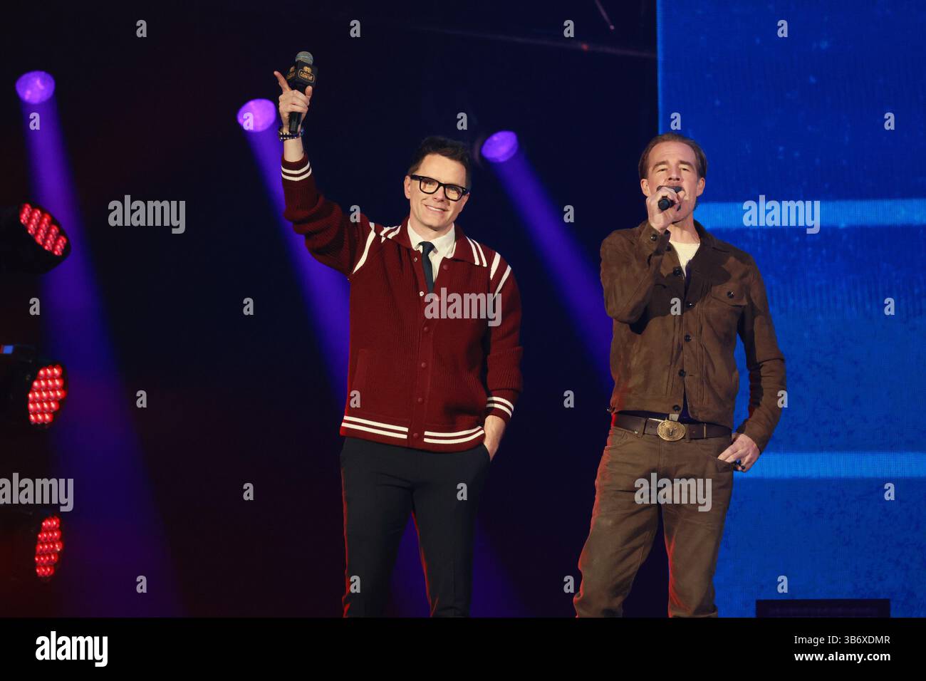 James Van Der Beek Bobby Bones, James Van der beek speak during the iHeart Country