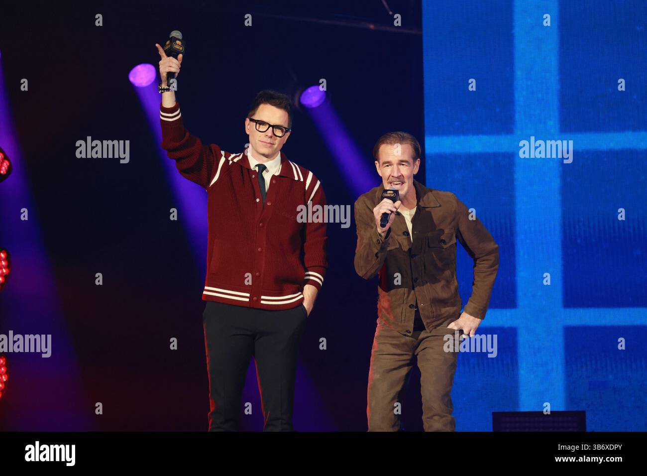 James Van Der Beek Bobby Bones, James Van der beek speak during the iHeart Country