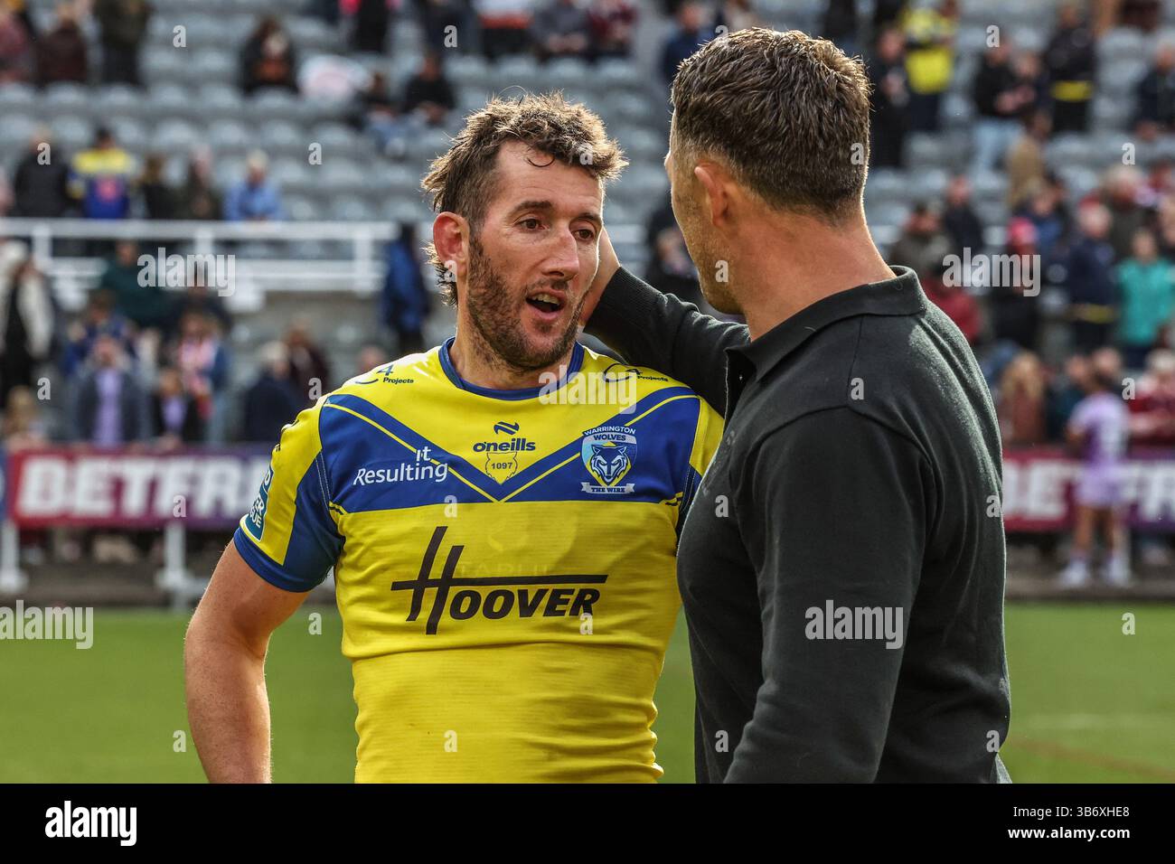 Newcastle, UK. 04th May, 2025. Stefan Ratchford of Warrington Wolves ...