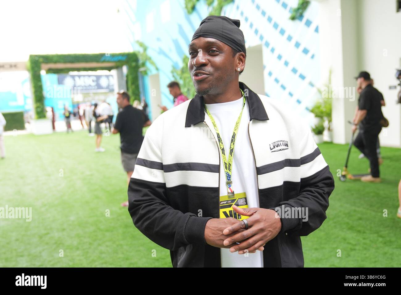 Pusha Rapper Rapper Pusha T attends the Formula One Miami Grand Prix auto race ...