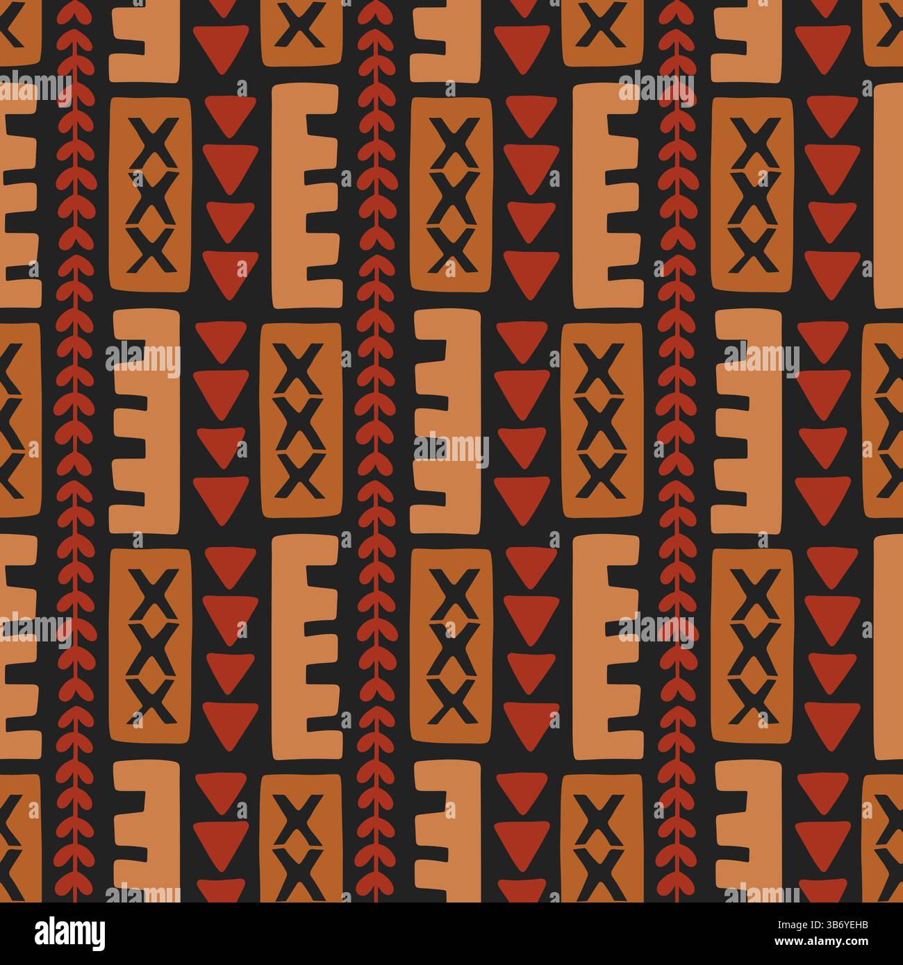 Polynesian Hawaiian Tapa Ethnic Seamless Pattern Stock Vector Image ...