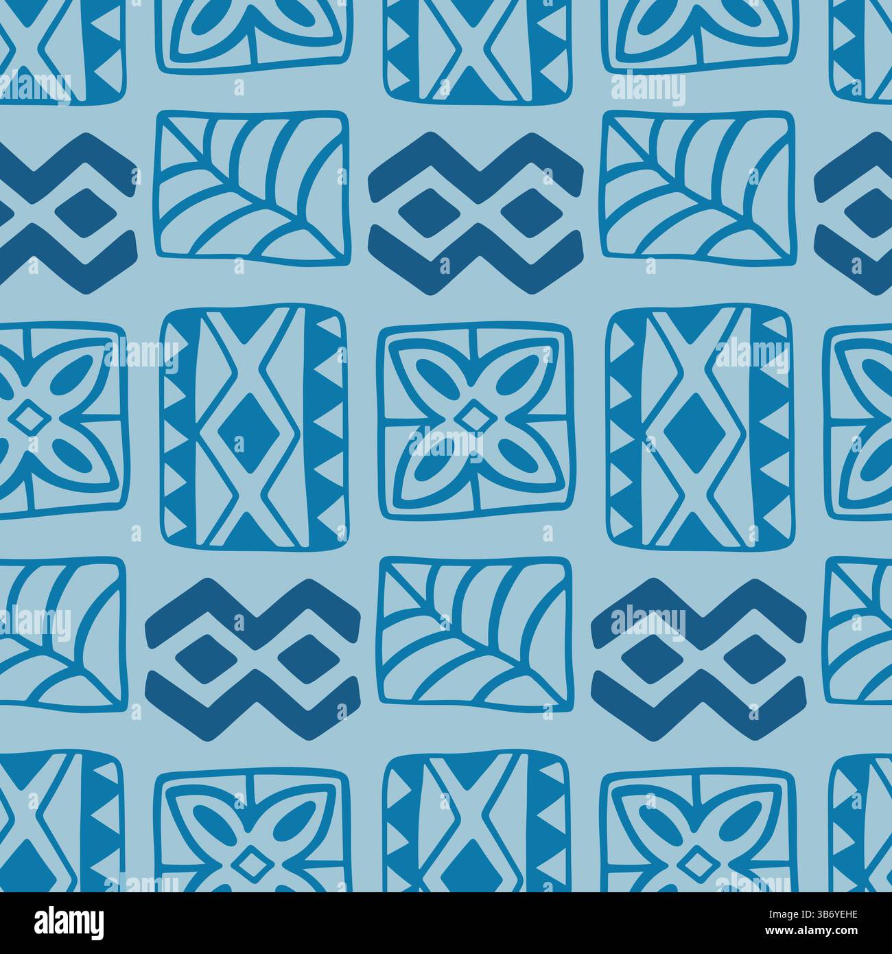 Polynesian Hawaiian Tapa Ethnic Seamless Pattern Stock Vector Image ...