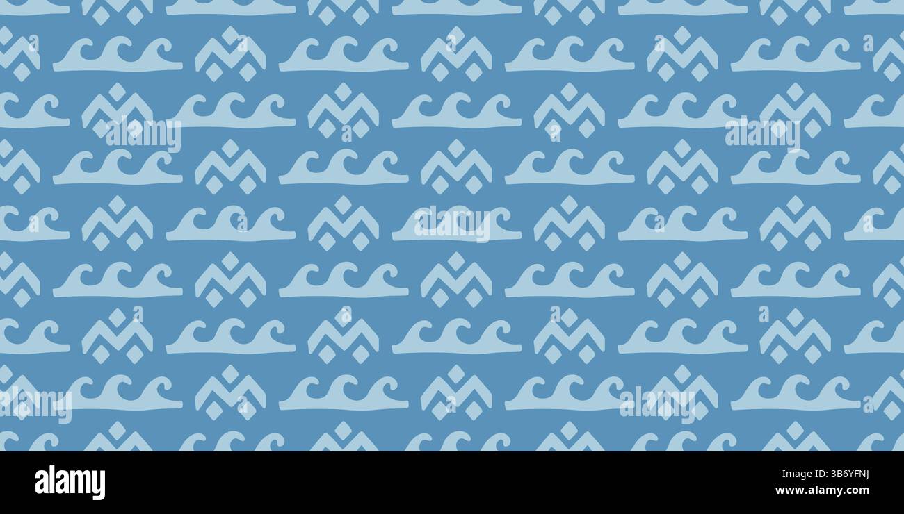 Polynesian Hawaiian Tapa Ethnic Seamless Pattern Stock Vector