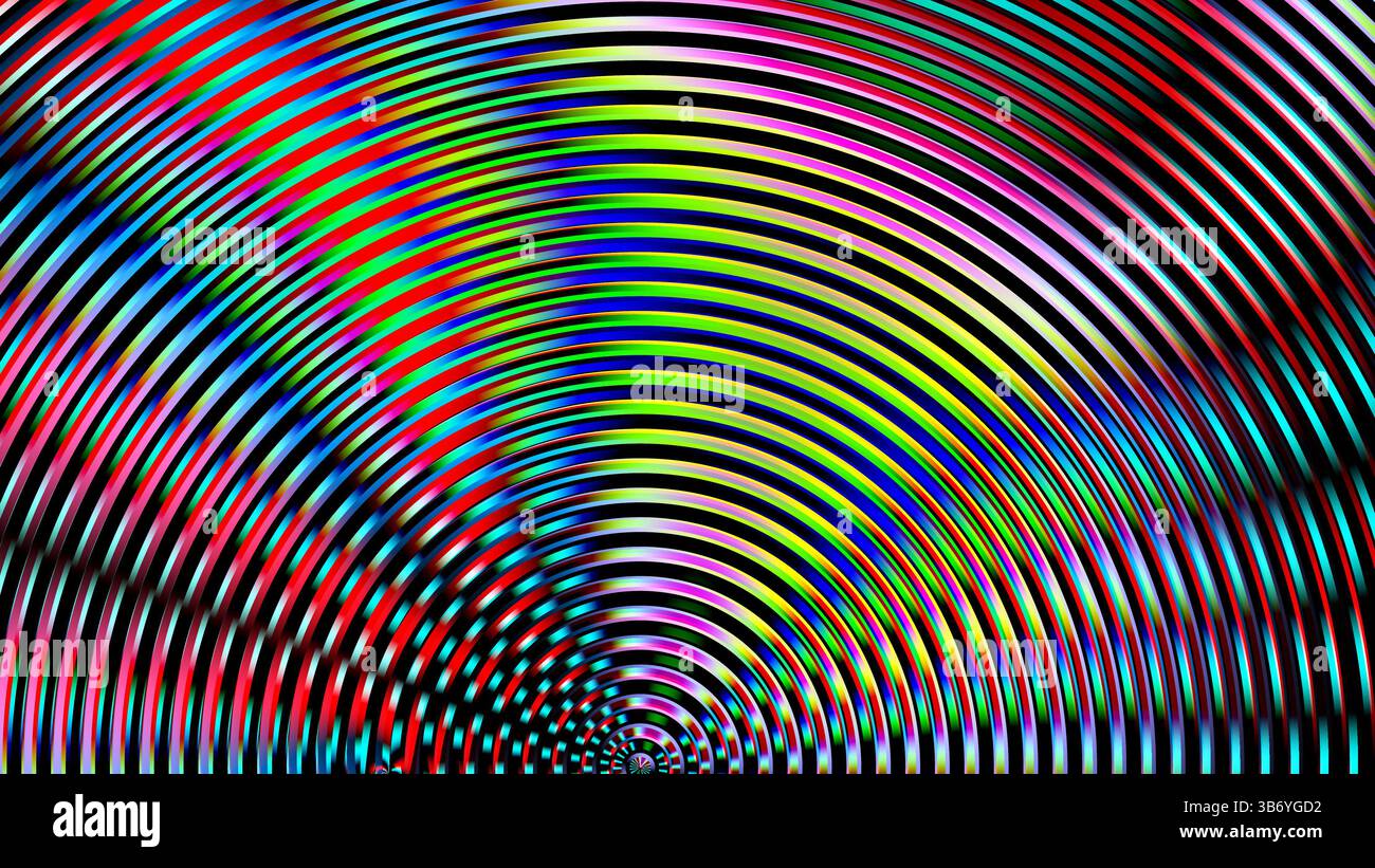 Colorful Digital Warp Pattern – Striped Optical Illusion Texture with ...