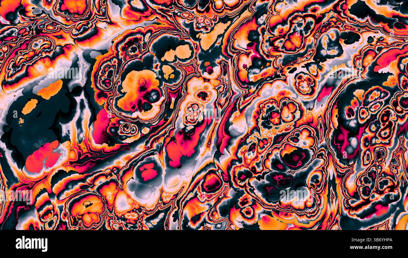 Molten Lava Fluid Art Texture – Fiery Red and Orange Abstract Swirl for ...